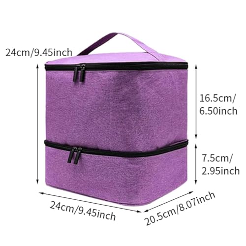 Étui à vernis à ongles haut de gamme, mallette manucure double compartiment - 4