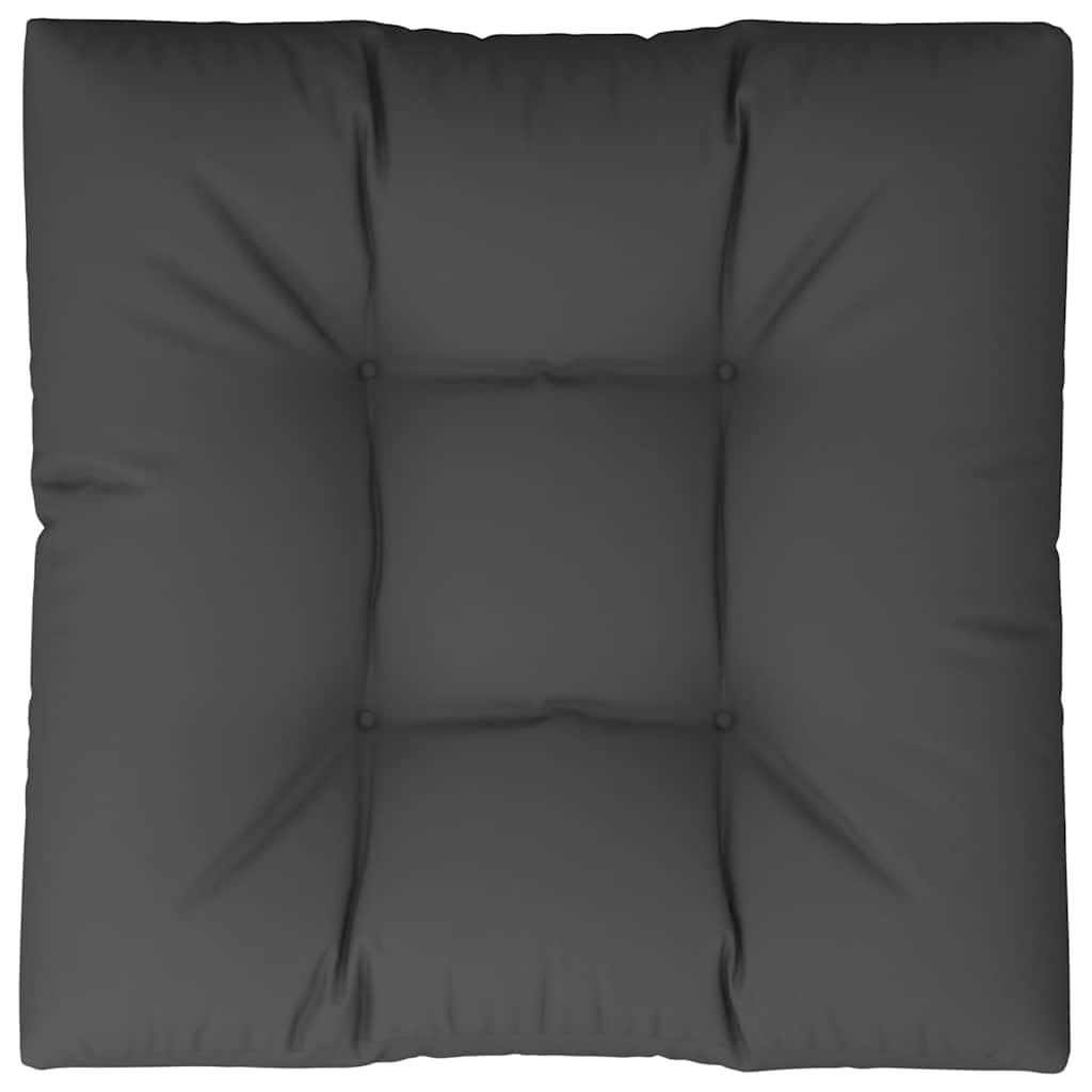 Cojín de paleta genérico negro 70 x 70 x 12 cm poliéster | Relleno de fibra hueca, confort ultra suave, uso interior y exterior, fácil de limpiar