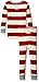 Burt's Bees Baby Infant Unisex Organic 2-Piece Pajama Set with Ornament,Cranberry Rugby,4 Toddler