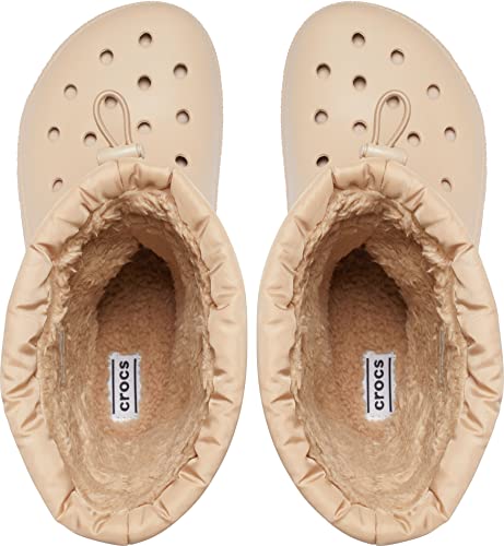 Crocs Unisex Adult Men's And Women's Classic Lined Neo Puff | Winter Snow Boot, Chai, 4 Women 2 Men Us #TOP4