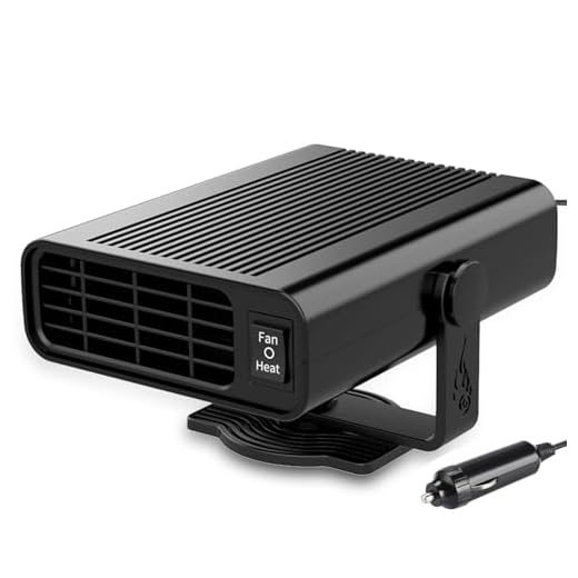 Chauffage de Voiture 12V – Chauffage/Rafraîchissement 2-en-1, Radiateur 200W, Chauffage Rapide 5s, 360° Rotatif, Pare-brise Descongelador de parabrisas, Calentador portátil para coche, Car heaters
