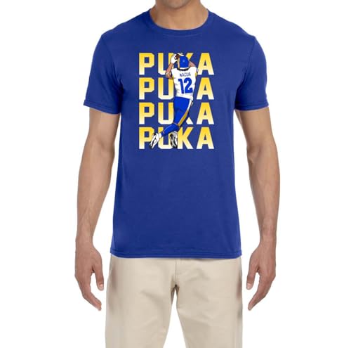 Tenacious Tops Los Angeles Puka Nacua Text Pic Shirt T-Shirt Adult Large Blue