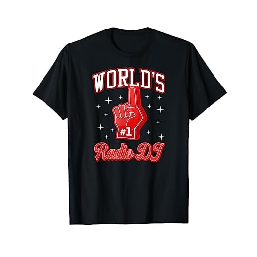 #1 Radio DJ al mondo numero uno Radio DJ Foam Finger Graphic Maglietta
