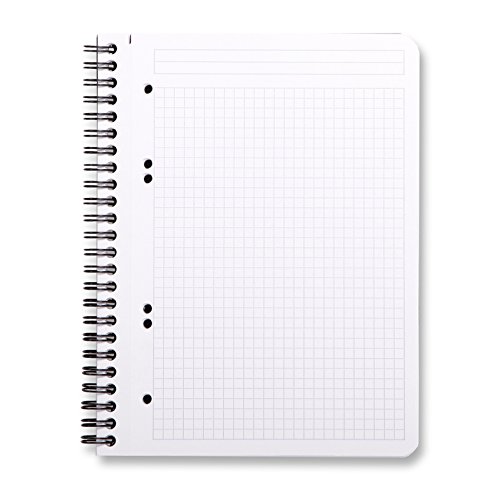 RHODIA Set di 5 quaderni a spirale "Note Book", A5, a quadretti 5 x 5, nero