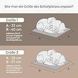 Bjird Hundebett & Hundehütte in einem - Hundehaus mit Dach für kleine und mittelgroße Hunde - Hundehöhle - Hundebox - Hundesofa - Bezug abnehmbar & waschbar - stabiles Hundekorb - 60x 47 cm