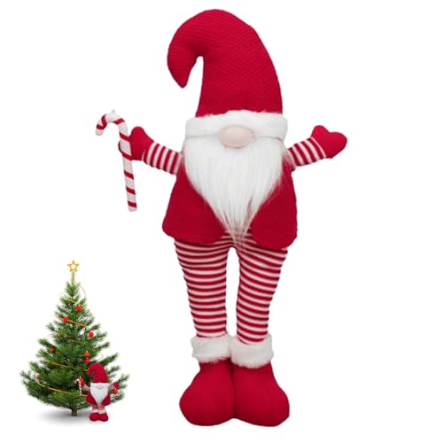 Naqqios Peluche De Gnomos De Navidad,Decoraciones de Invierno con Piernas Retractables - Figura De Gnomos | para el Hogar Dormitorio Oficina Estantería Armario Abrigo de Chimenea