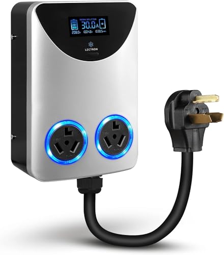 Image of Lectron NEMA Socket Splitter - Power Your EV Charger and High-Powered Appliance from The Same Outlet (NEMA 10-30 to NEMA 10-30 / NEMA 10-30 Splitter)