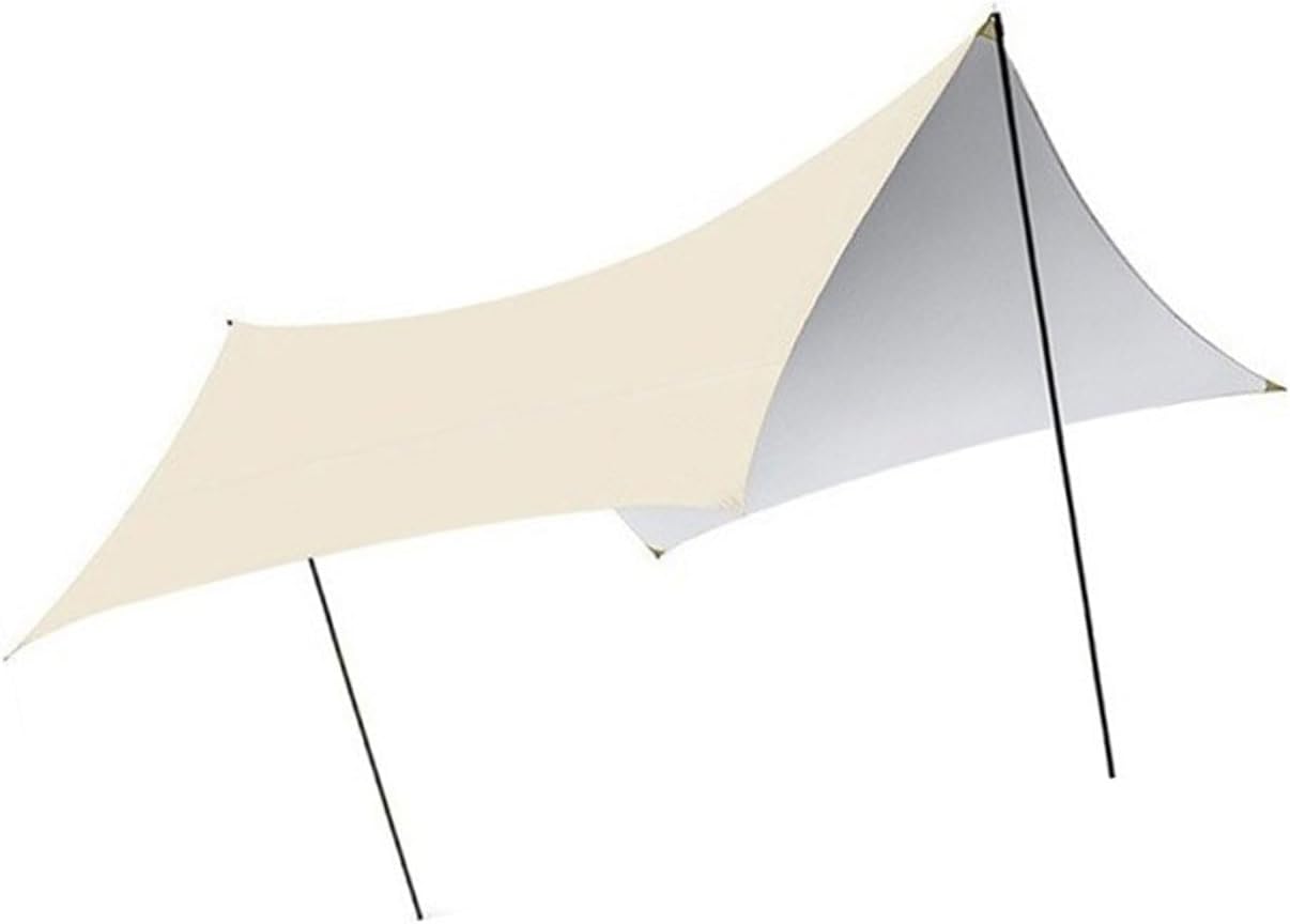 Large 16 Square Meters Outdoor Camping Shelter Featuring Reflective Silver Layer for Sun and Camping Shelter Featuring Reflective Layer and Barrier