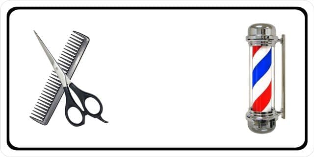 Barber Photo License Plate Free Personalization on This Plate