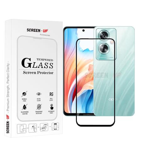 Image of ScreenUp Tempered Glass For OPPO A79 5G - Ultra Clear, 9H Scratch Resistant, Full Coverage, Easy Install Screen Protector