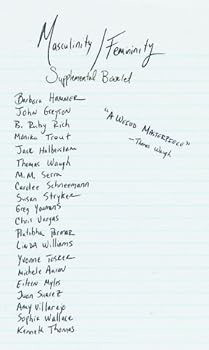 Paperback Masculinity/Femininity: Supplemental Booklet Book