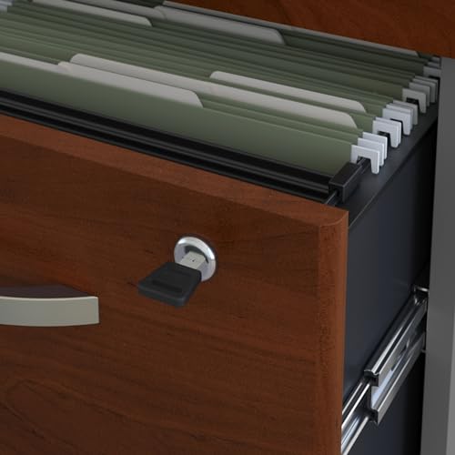 Bush Business Furniture Components 21" D Vertical 3-Drawer Mobile File Cabinet, Hansen Cherry/Graphite Gray, Standard Delivery