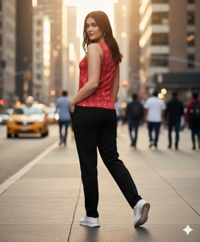 Image of Volex Women's Tank Top and Lower Set for Women | Stylish Cotton Co-Ord Set | Sleeveless Top & Jogger Lower for Women |Comfortable Stretchable Fabric 2-Piece Combo Set|women co ord set