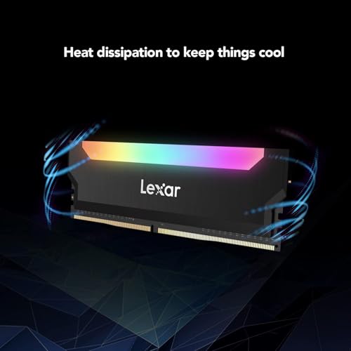 Image of Lexar Hades RGB DDR4 RAM 32GB Kit (2x16GB) 3600 MHz, 288-Pin U-DIMM Desktop, LED Lightning DRAM Gaming, JEDEC /XMP 2.0 High Performance Computer (LD4BU016G-R3600ADLH)