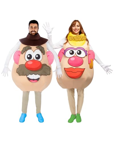 Funidelia Disfarce oficial de Sr. Mrs batata para homem e mulher com acessórios, túnica original e divertida para adultos, disfarces de carnaval, Halloween e festas, tamanho único