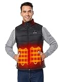 ORORO Beheizbare Weste Herren mit Akku Beheizte Weste Herren Heizweste (Neutral Schwarz,XL)