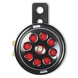 Universal Motorcycle Electric Horns Car Lound Round Horn Sound Signal Waterproof 12V 1.5A 110dB for Bicycle, Scooter, ATV, Truck, Dirt Bike