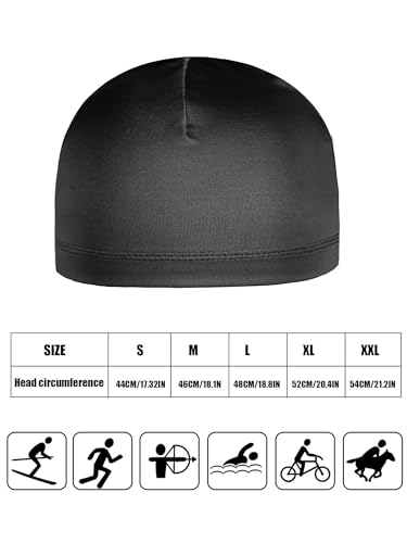 Image of Boao 6 Pieces Cooling Skull Caps Helmet Hard Hat Liner Sweat Wicking Running Beanie Cycling for Men Women
