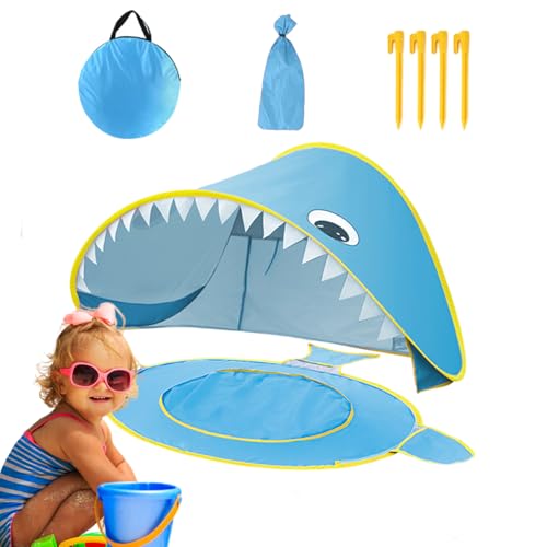 Tente de plage pour enfant avec mini piscine intégrée et protection UV