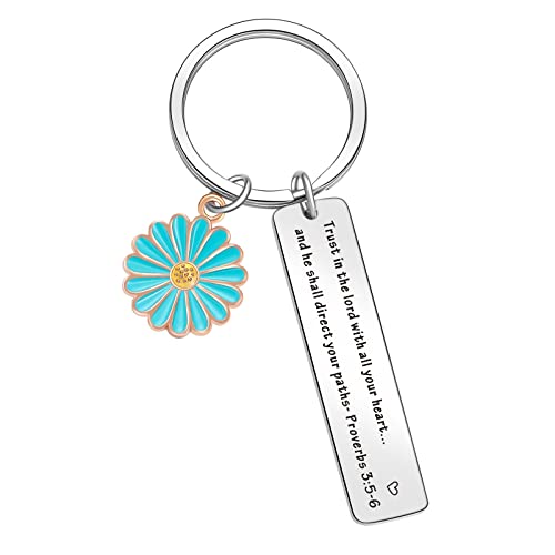ORZOESD Bible Verse Keychain - Christian Gifts For Women Religious Birthday Jewelry, Spiritual Gifts For Women Jesus Keychain, Faith Jewelry For Goddaughter, Godson, BFF - Bible Keyring