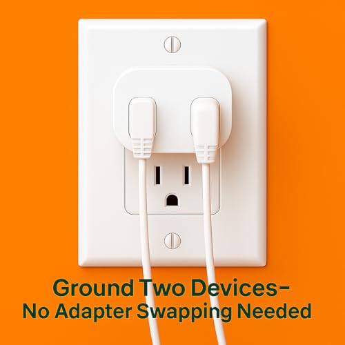 Image of GAYA Grounding Plug Adapter, Dual Port Splitter for Mats and Sheets