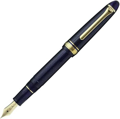 Miniatura 2 de Sailor - Pluma estilográfica Pro Fit con ribete dorado claro, azul brillante, extrafino, 11-1038-140