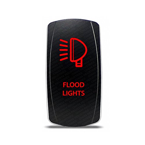 CH4x4 Rocker Switch Flood Lights Symbol - Red LED