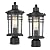 Darkaway Outdoor Post Lights Lamp Posts Outdoor Lighting, Waterproof Aluminum Post Lights Outdoor Light Fixtures with Glass, Light Posts for Outside Patio Yard (2 Pack, Black)