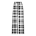 Plaid Sweatpant for Girl Fashion High Waist Straight Leg Loose Trouser Pocket Casual Comfort Daily Pants (5-15 Years) Black