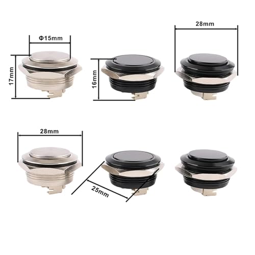 Interrupteur bouton-poussoir 22mm pour remplacer un bouton de commande usé - 4
