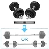 papababe Adjustable Dumbbells Cast Iron with Connector 40 50 65 105 200, Adjustable Dumbbell Sets,...