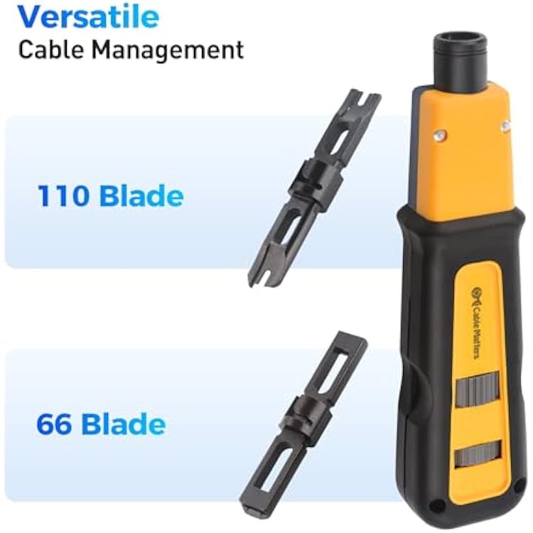 Cable Matters Punch Down Tool with 110 & 66 Blade, RJ45 Ethernet Punch Tool, Keystone Punchdown Device for Cat 8/7/6A, Cat 6, Cat5e/5 Network
