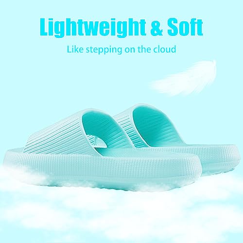 Image of rosyclo Cloud Slippers for Women and Men, Pillow House Slippers Shower Shoes Indoor Slides Bathroom Sandals, Ultimate Comfort, Lightweight, Thick Sole, Non-Slip, Easy to Clean