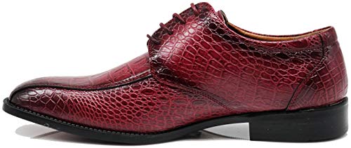 Image of Gator3N Men's Alligator Crocodile Print Oxfords Fashion Lace Up Dress Shoes