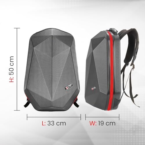 Image of SWISS MILITARY Hard Shell Backpack for Men Women, Alien Series ABS Hardshell, Travel Laptop Bag Fits Up to 15.6 Inch, Stylish Office College School Backpack, Durable & Lightweight