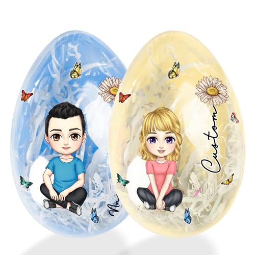 CALLIE Jumbo Easter Eggs Personalized Fillable with Name - Customized Large Easter Egg Gifts, Birthday Party Easter Bonus Gifts