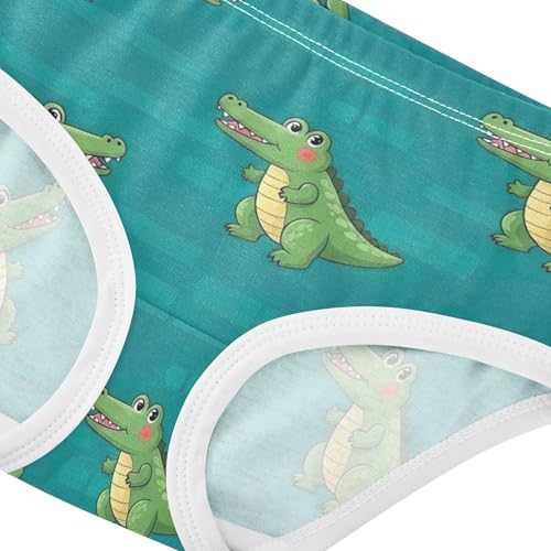 Artistic Toddlers Underwear Floral 2t Cotton Little Girl Panties Cute Cartoon Crocodiles Blue Kids Briefs Undies4