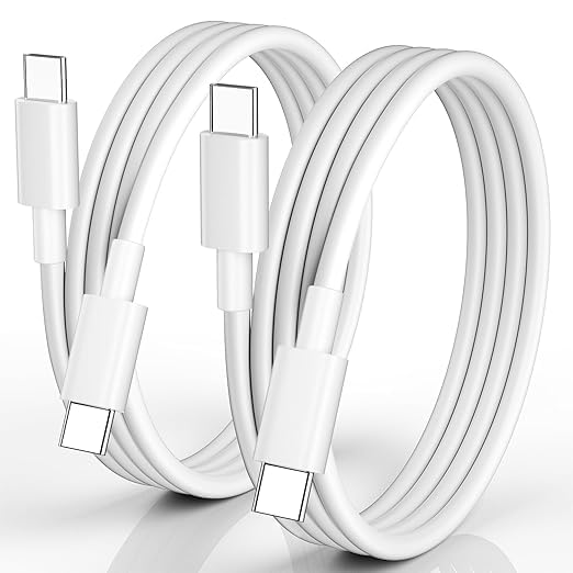 USB-C to USB-C Cable 100W PD 3.3FT (1M) Fast Charging Cord with E-Marker Chip, Braided Durable Design Compatible with iPhone 16/15 Series, MacBook Air/Pro, iPad Pro/Air, Pixel, and More