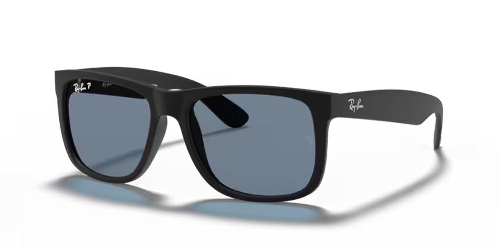 Ray-Ban Justin RB4165F Square Asian Fit Low Bridge Sunglasses for Men +BUNDLE with ACCESSORY EYEWEAR KIT