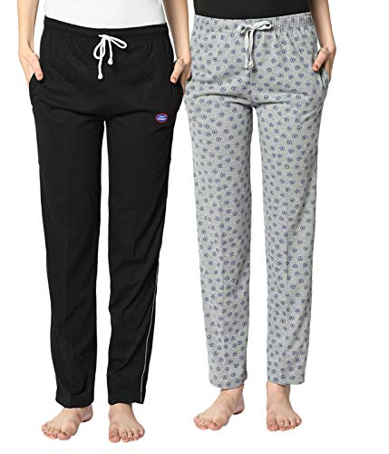 Image of Mack Jonney Cotton Blended Regular Fit Trackpants for Women(Pack of 2)-D1 D1 4Mlg 02-P