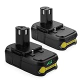 energup 2Pack 3.8Ah P102 18V Replace for Ryobi Battery, for 18-Volt One Plus Lithium Battery P104 P105 P102 P103 P107 Cordless Tools Compatible with Ryobi Batteries 18v