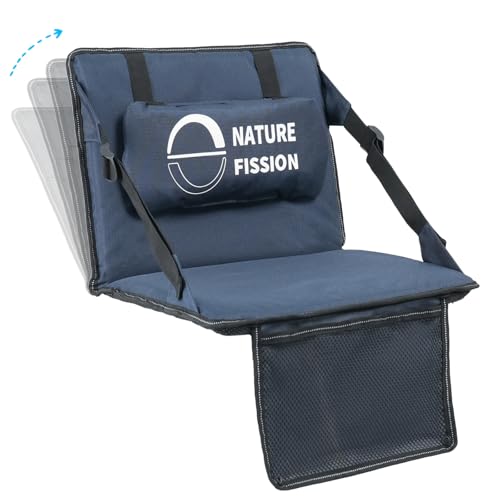 NATUREFISSION Stadium Seat with Back and Lumbar Support and Padded Cushion Foldable and Portable...