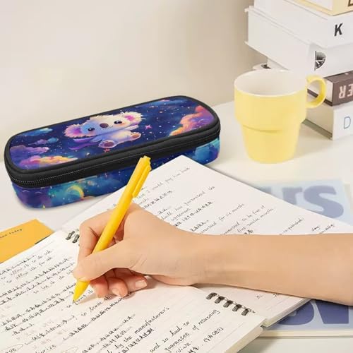 Image of Galaxy Koala Pencil Case for Kids Girls Boys School Pen Box Portable Pencil Holder Stationery Organzier Marker Stationery Pouch Office College School