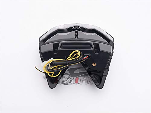 Compatible con KTM 690 SUPERMOTO (2007-2009); 690 DUKE (2008-2011); luz de freno de motocicleta trasera y señal de giro (función de señal de giro integrada de luz trasera, lente ahumada