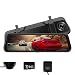 Karsuite M7 Backup Camera 12" Mirror Dash Cam, 2560x1440P Dash Cam Front and Rear Full Touch Screen Video Streaming Rear View Mirror Camera,64GB TF Card Included