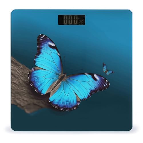 Báscula digital de baño con vidrio templado y pantalla LED miniatura 1