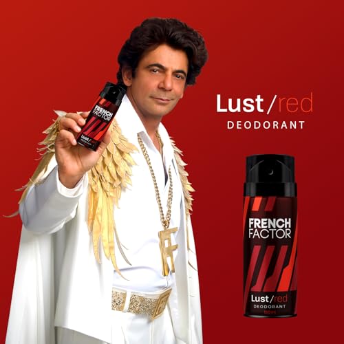 Image of The French Factor Lust Red Deodorant Body Spray For Men, Combo (150ml, Pack of 2)
