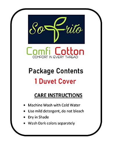 Image of Sofrito Micorfiber - Cotton Feel Duvet /Comforter Cover (Single - 61 inchx91 inch - Inches) with Solid Zipper Clousre - Sky Blue | Solid Zipper Closure & Four Corner Ties |
