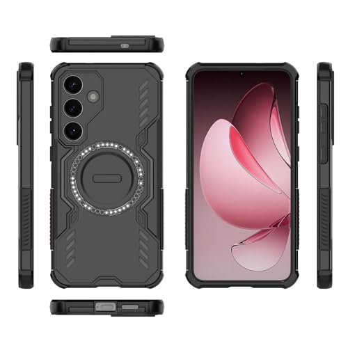 Image of Back Cover Case for Samsung Galaxy S25 FE 5G | 360 Protection Mobile Phone Case | Mag-Safe | Camera Protection | Samsung Galaxy S 25 FE Back Cover | Samsung Galaxy S25FE 5+G - Black TPU+PC