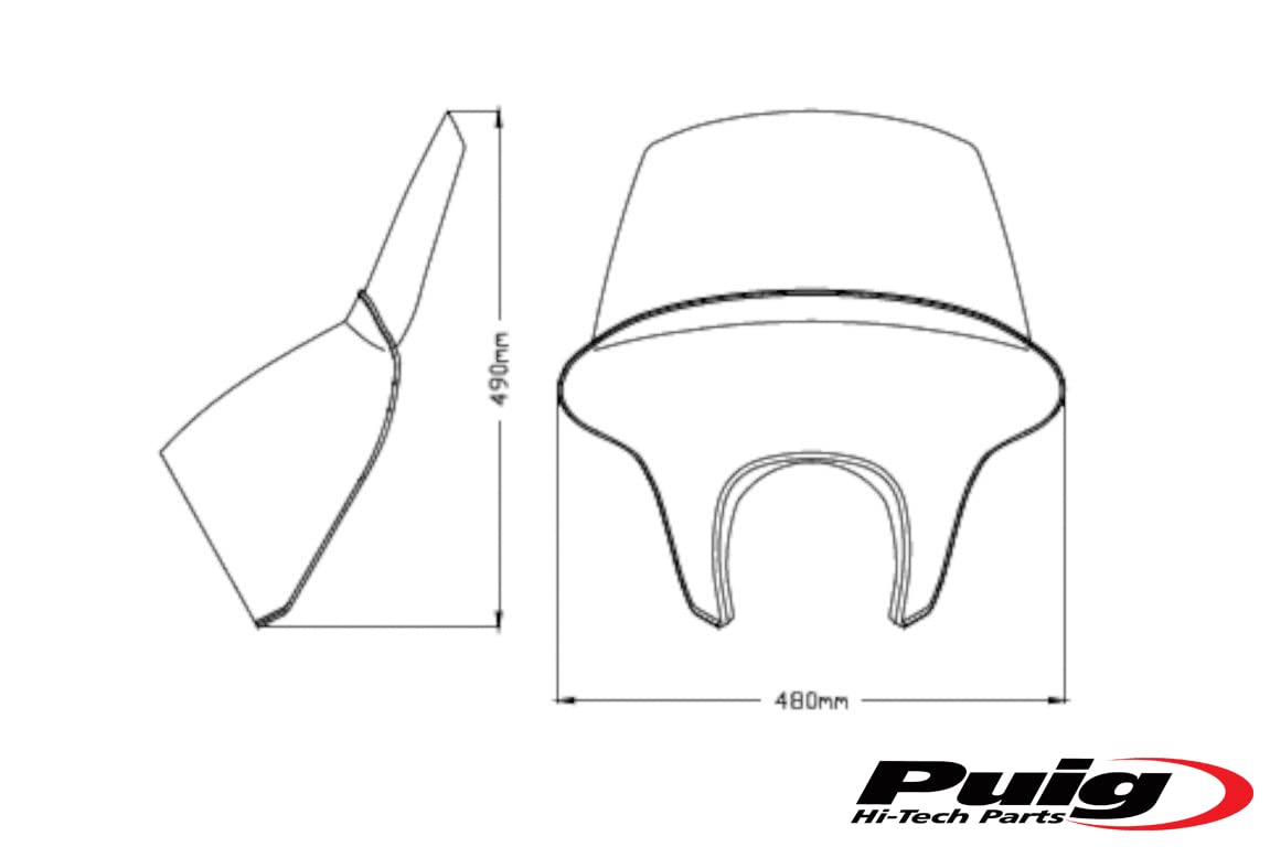 Puig 21064W szyba przednia Batwing SML Touring przezroczysta